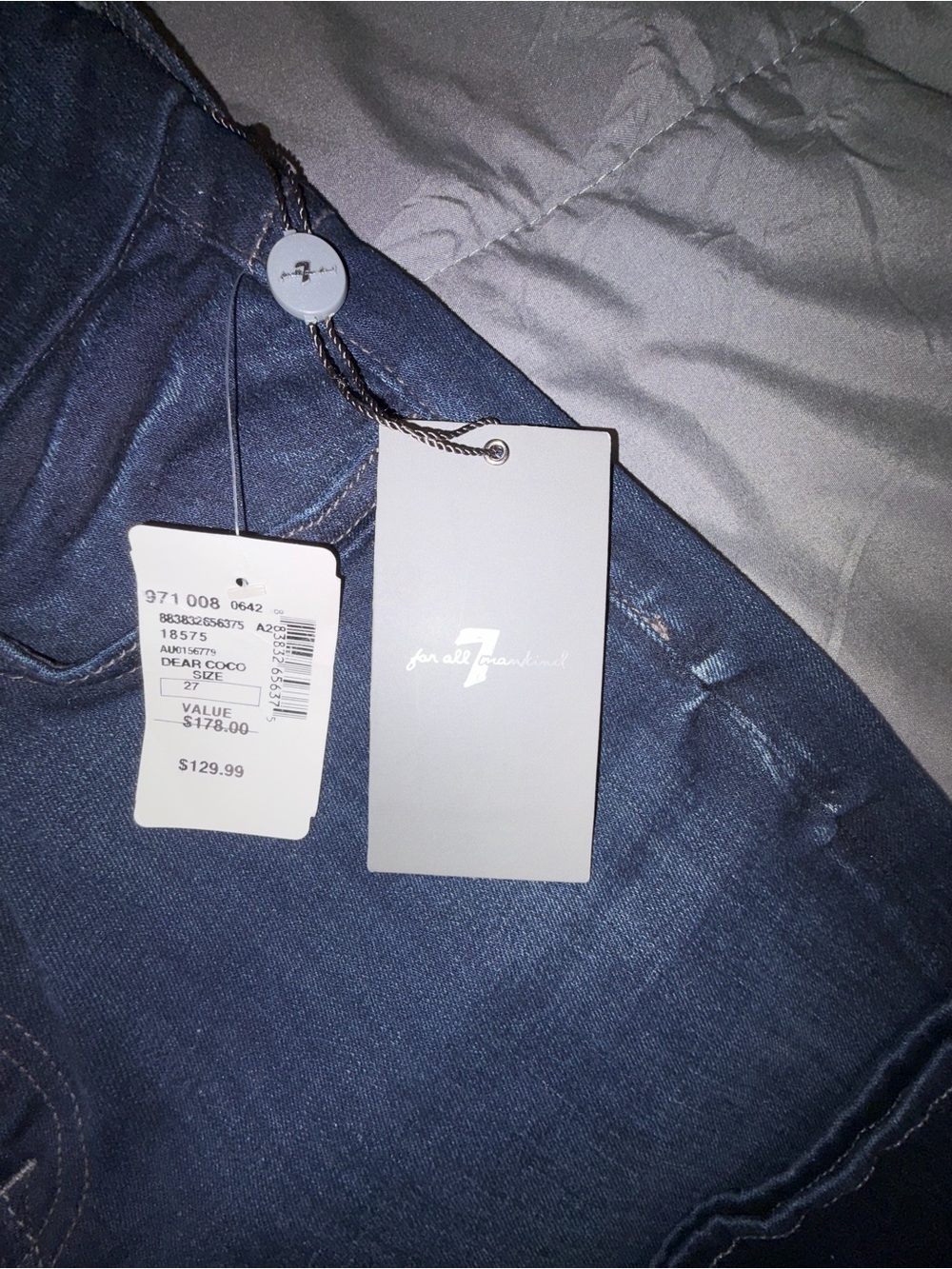 7 For All Mankind Kimmie Bootcut Jeans Size 27 Dark Wash NWT - Picture 4 of 11